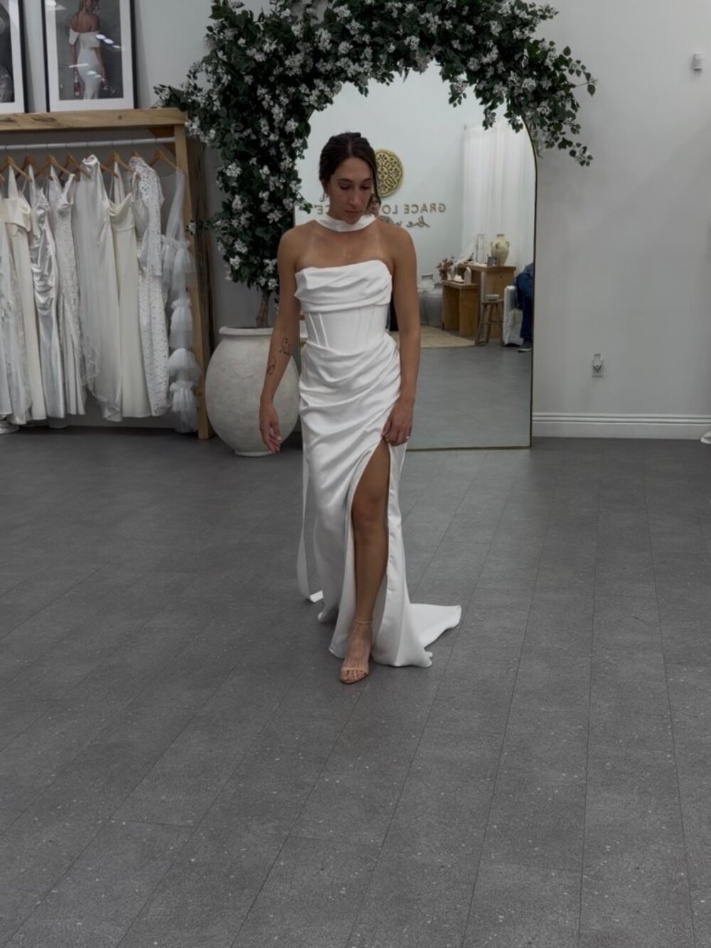 Grace Loves Lace Selene Satin Wedding Dress- New, Unworn, Unaltered